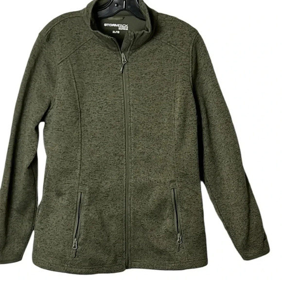 Y2K, fitted,heavy fleece jacket, sweater women XL, GREEN hiking,outdoors,EC - Picture 2 of 14